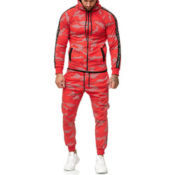 Vêtements Homme Pantalons de survêtement Monsieurmode Survêtement homme camouflage Survêt 1011 rouge Rouge