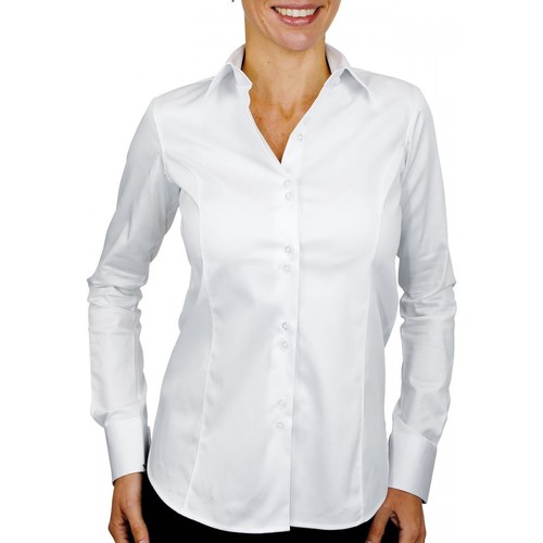 Vêtements Femme Chemises / Chemisiers Stones and Boneser chemise col italien cleveland blanc Blanc