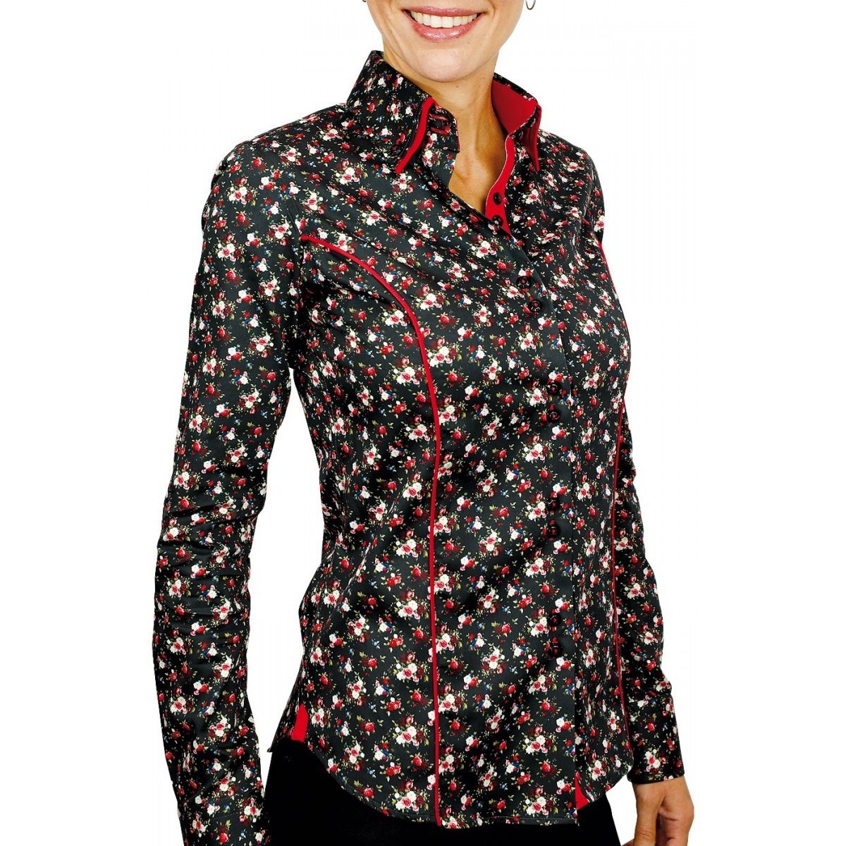 Vêtements Femme Chemises / Chemisiers Longueur en cm chemise imprimee sidney noir Noir