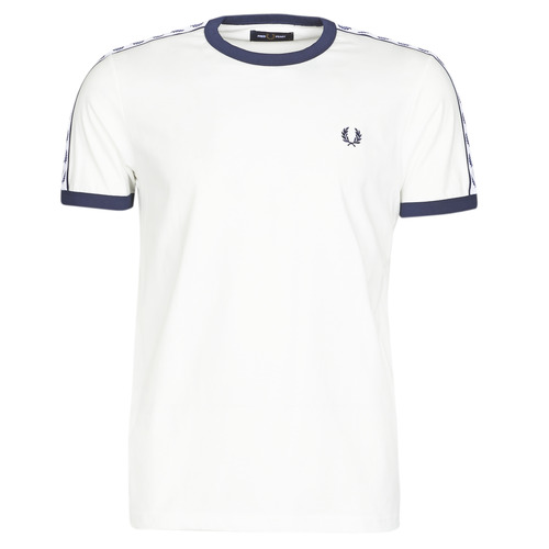 Fred Perry TAPED RINGER T-SHIRT Blanc - Vêtements T-shirts manches courtes  Homme 39,99 €