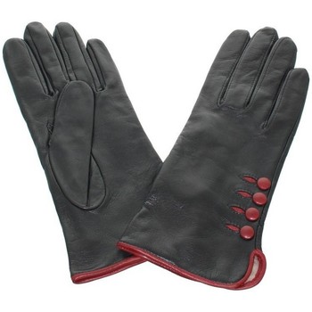 Gants Glove Story Gants en cuir agneau ref_glo23659 102 noir rouge