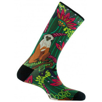 chaussettes achile  chaussettes mixtes imprimées motifs singes de bornéo en coton 