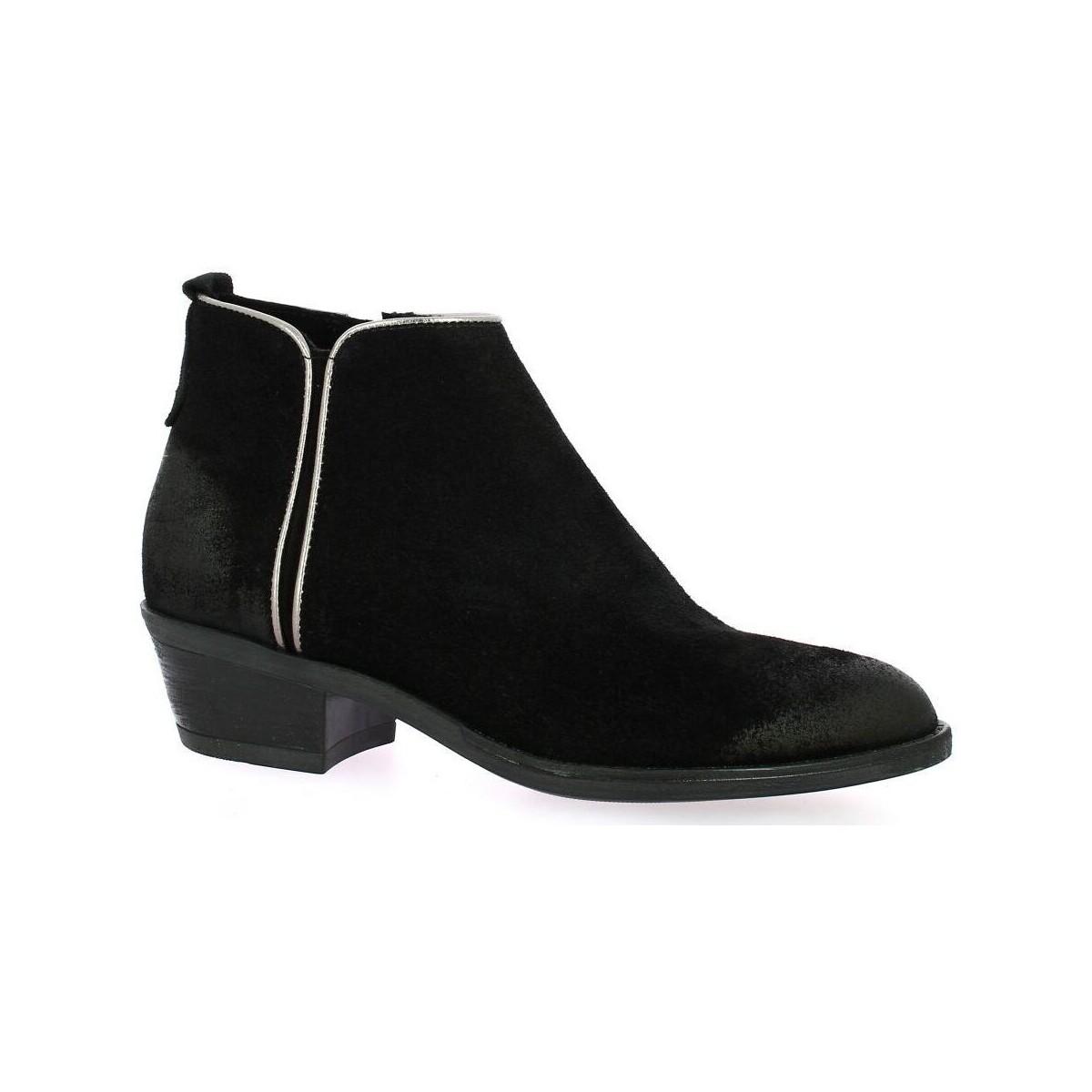Chaussures Femme Bottes Pao Boots cuir velours Noir