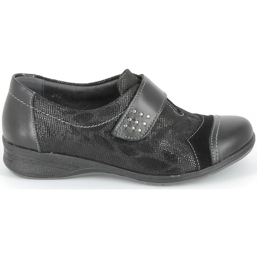 Chaussures Femme Recevez une réduction de Boissy Derby 7510 Noir Texturé Noir