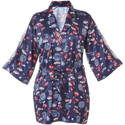 Vêtements Femme Pyjamas / Chemises de nuit Pomm'poire Kimono imprimé bleu Espiègle Bleu