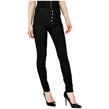 Vêtements Femme Jeans slim Belt Guess Sneakers Belt GUESS Luiss Jr FI7LSS ELE12 WHBLK Button Noir Noir