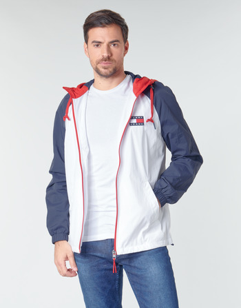 Vêtements Homme Blousons Tommy Jeans TJM COLORBLOCK ZIPTHROUGH JCKT Blanc / Bleu / Rouge