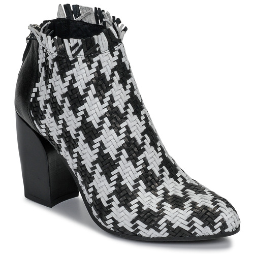 Chaussures Femme Low boots men Mimmu JESTINE Noir / Blanc