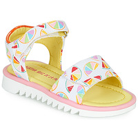 Chaussures Fille Sandales et Nu-pieds prada square frame sunglasses SMILES Blanc / Multicolor