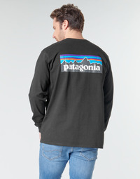 Vêtements Homme T-shirts manches longues Patagonia M'S L/S P-6 LOGO RESPONSIBILI-TEE Noir