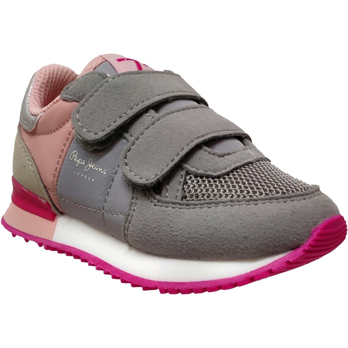 Chaussures Fille Baskets basses Pepe jeans Sydney basic girl velcro Gris