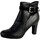 Chaussures Femme Boots The Divine Factory Bottine Talon QL3815 Noir