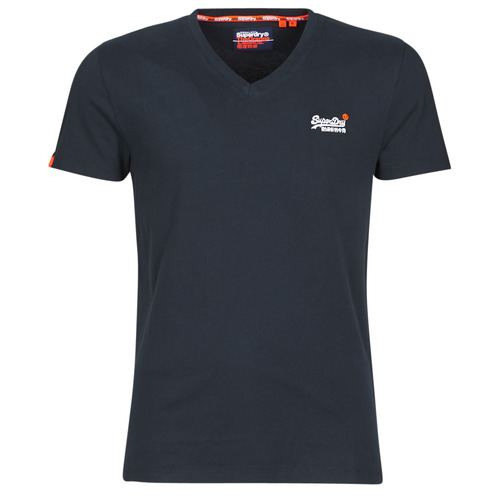 Vêtements Homme T-shirts manches courtes Superdry ORANGE LABEL VNTGE EMB VEE TEE Eclipse Navy