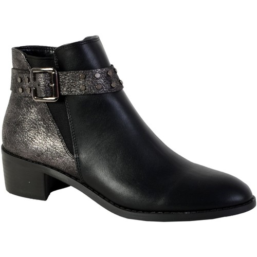 Chaussures Femme Boots Sandale Compensee Ql3928ry Bottine Noir