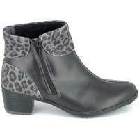 Chaussures Femme Bottines Boissy Boots Noir Leopard Noir