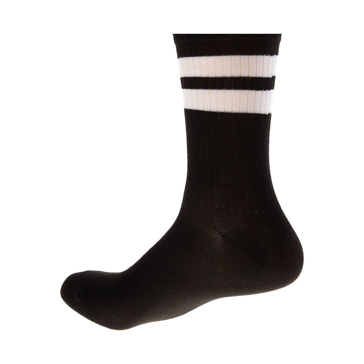 Sous-vêtements Femme Chaussettes Leg Avenue Chaussettes Mi-Hautes - Nylon - Athletic striped anklet socks Noir