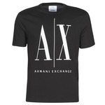 Emporio Armani Sweat-shirt ras de cou à bande de logo Noir