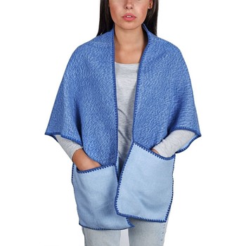 Accessoires textile Femme Echarpes / Etoles / Foulards Qualicoq Châle à poches Lima Bleu