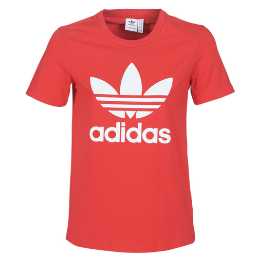 adidas Originals TREFOIL TEE Rouge luxuriant - Vêtements T-shirts manches  courtes Femme 46,00 €