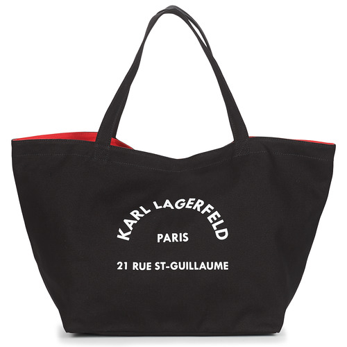 Sacs Femme Cabas / Sacs shopping Karl Lagerfeld K/RUE ST GUILLAUME CANVAS TOTE Noir