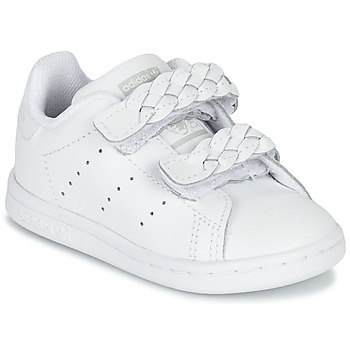Chaussures Fille Baskets basses adidas Originals STAN SMITH CF I Blanc / tresse