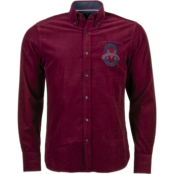 Vêtements Homme Chemises manches longues Ruckfield Chemise coton cintrée Ruche de rugby Rouge