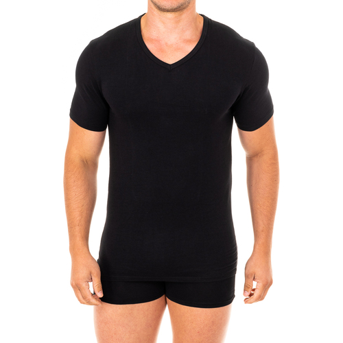 Vêtements Homme T-shirts manches courtes Abanderado A08HV-NEGRO Noir