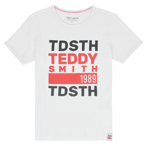 Vêtements Garçon T-shirts Mixzer manches courtes Teddy Smith DUSTIN Blanc