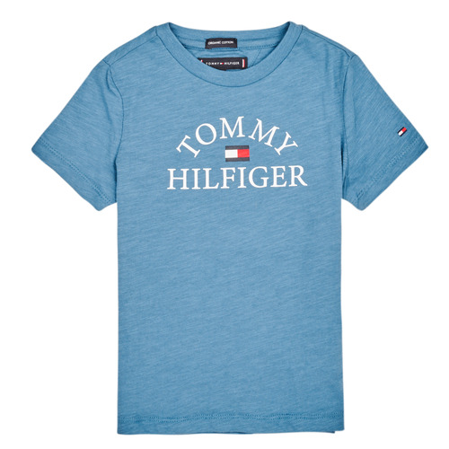 Vêtements Garçon Tommy Hilfiger Performance slim fit flag logo seamless long-sleeved top in black Tommy Hilfiger KB0KB05619 Bleu
