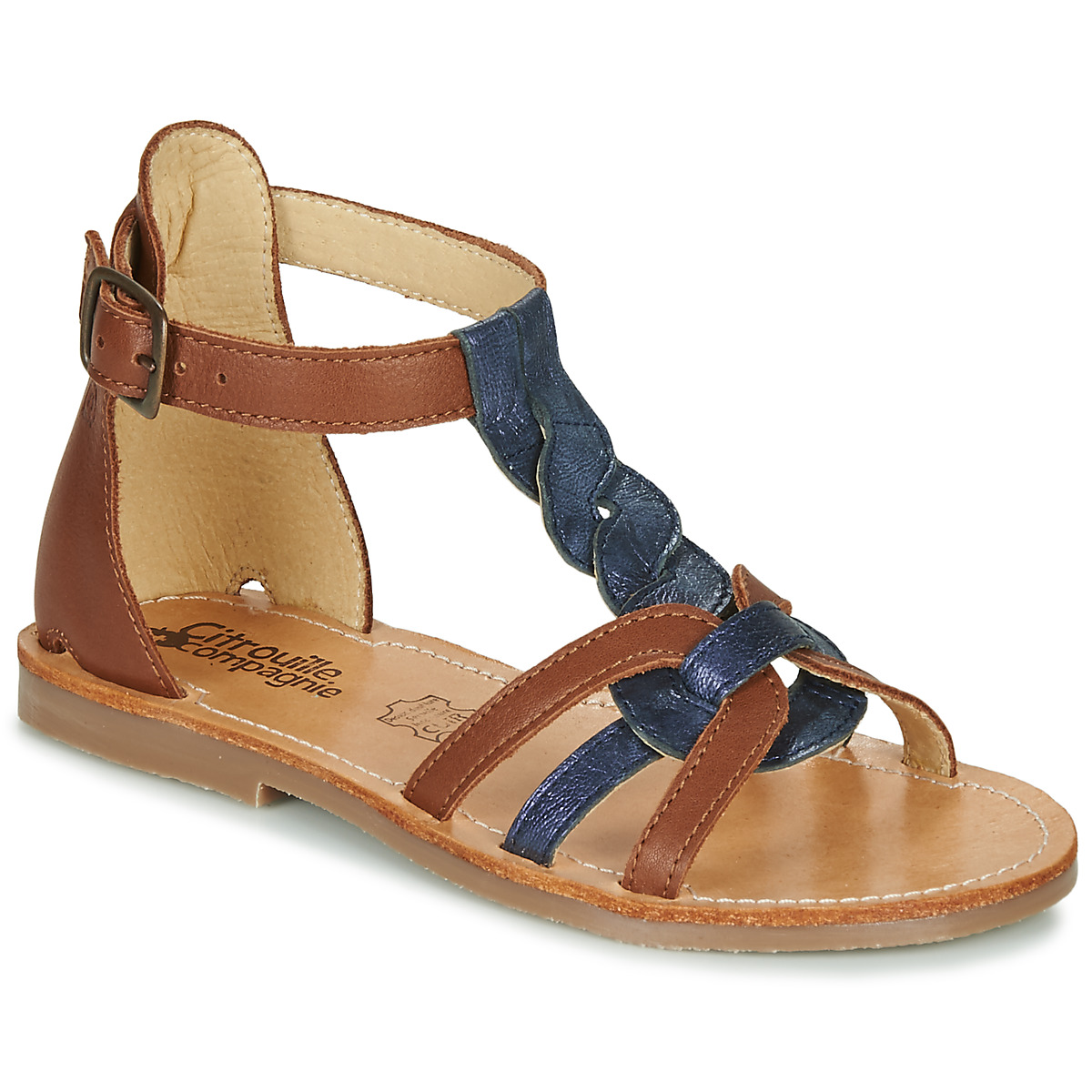 Chaussures Fille Sandales et Nu-pieds Polo Ralph Lauren GITANOLO Marine / camel