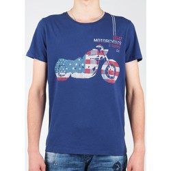 Vêtements Homme T-shirts & Polos Wrangler S/S Biker Flag Tee W7A53FK 1F Bleu