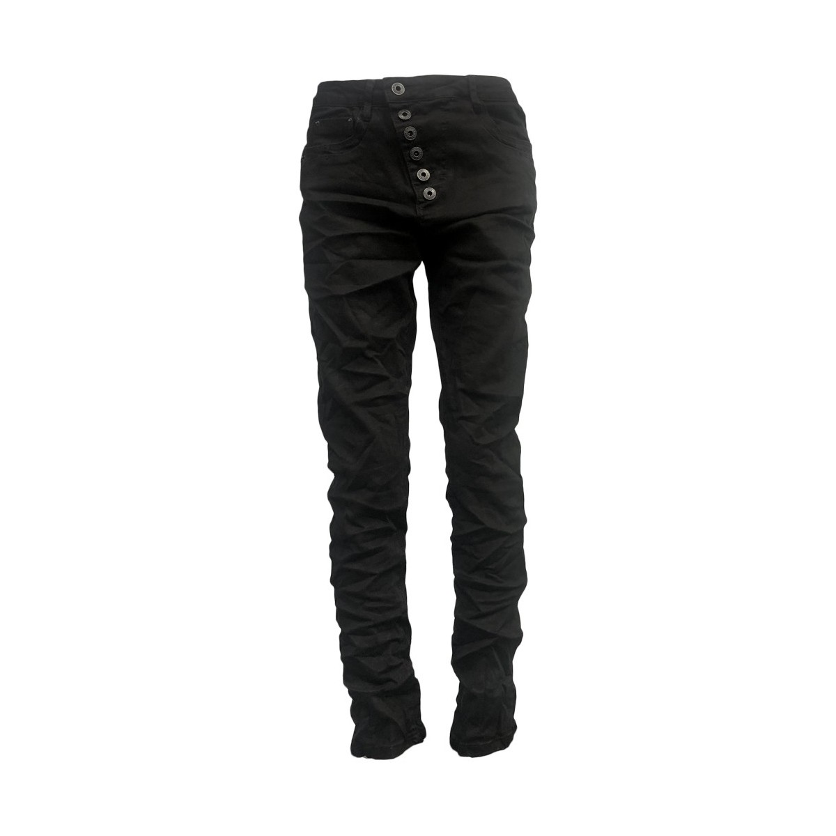 Vêtements Femme Jeans By La Vitrine Jeans noir B3021-H Noir