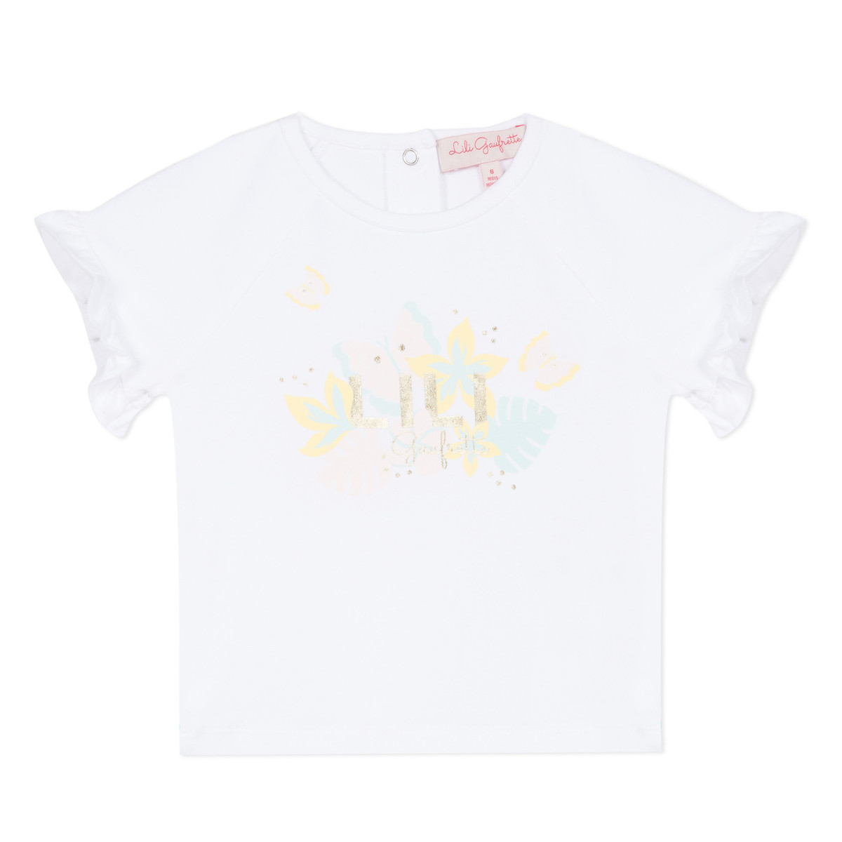 Vêtements Fille T-shirts pens manches courtes Lili Gaufrette KERINI Blanc