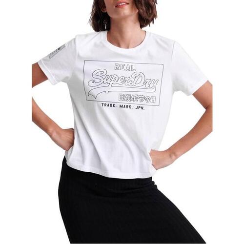 Vêtements Femme T-shirts Coach & Polos Superdry  Blanc