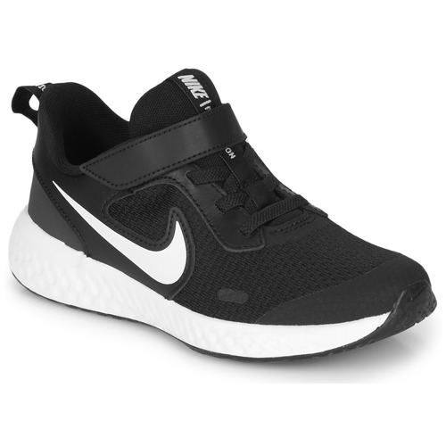 Chaussures Enfant Baskets basses Nike REVOLUTION 5 PS Noir / Blanc