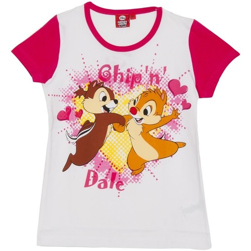 Vêtements Fille T-shirts manches Siyah Disney WD26120-FUCSIA Rose