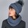 Accessoires textile Femme Echarpes / Etoles / Foulards Mokalunga Snood et bonnet Komin Bleu