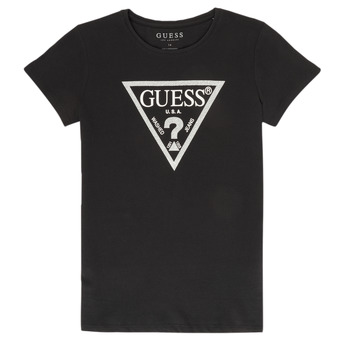 Vêtements Fille T-shirts manches courtes Guess GILLES Noir