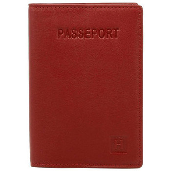 Sacs Homme Portefeuilles Hexagona Pochette passeport  en cuir ref_32014 Roug Rouge