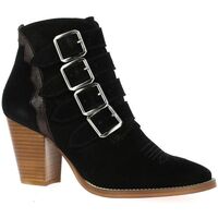 Chaussures Femme Boots Ambiance Boots cuir velours Noir