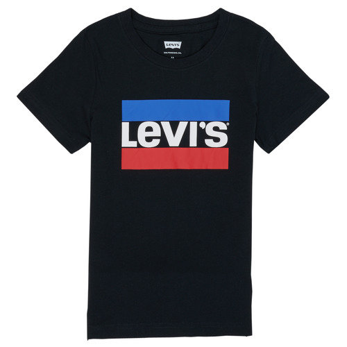 VêSilver Garçon T-shirts manches courtes Levi's SPORTSWEAR LOGO TEE Noir