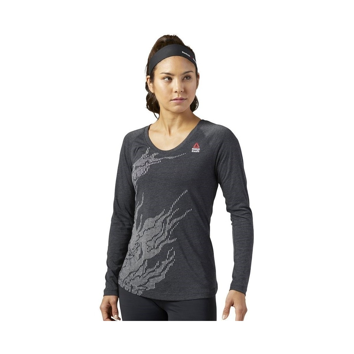 Vêtements Femme T-shirts manches courtes Reebok Sport Crossfit Burnout Graphite