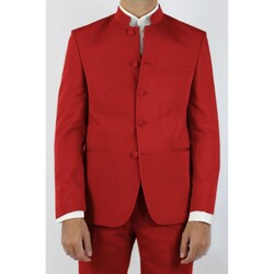 Vêtements Homme Costume 3 Pièces Taille : H Kebello Veste col mao Taille : H Rouge 46 Rouge