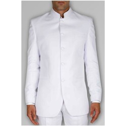 Vêtements Homme Pull En Laine Col Cheminé Kebello Veste col mao Taille : H Blanc 46 Blanc