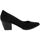 Chaussures Femme Bottes Pao Escarpins cuir velours Noir