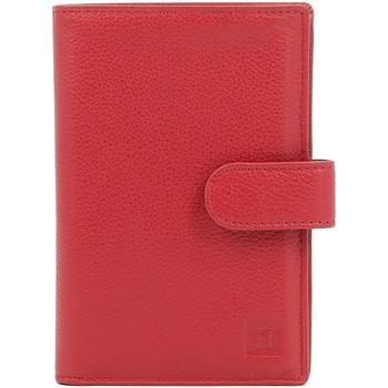 portefeuille hexagona  portefeuille  en cuir ref_47997 rouge fonc 