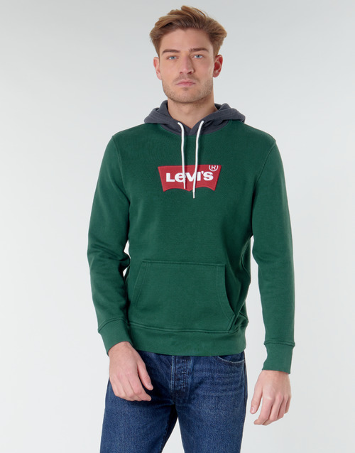 Levi's MODERN HM HOODIE Vert / Gris - Vêtements Sweats Homme 55,30 €