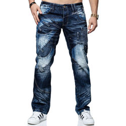 Vêtements Homme LEGGINGS Jeans droit Kosmo Lupo LEGGINGS Jean  fashion LEGGINGS Jean KL130 bleu Bleu