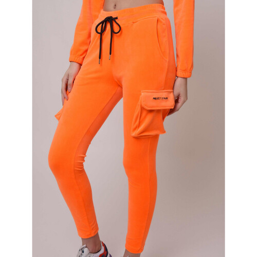Vêtements Femme Pantalons de survêtement Tee Shirt F181008 Jogging F194045 Orange