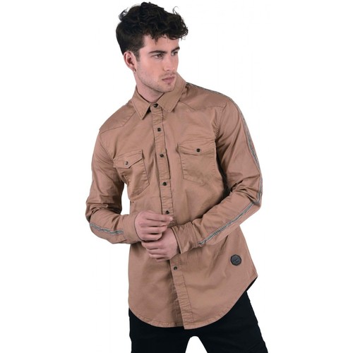 Vêtements Homme Chemises manches longues Women's Bordeaux Padded Jacket Chemise 9995 Beige